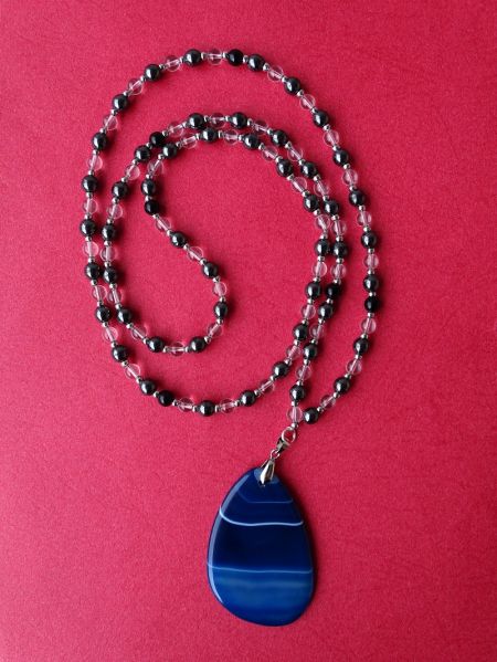 Agate, Hematite, Quartz and Onix - Necklace